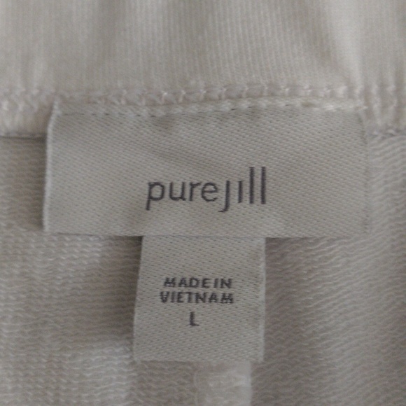 J.Jill Large White Pull On Stretch Waist Pima Cotton Modal Blend Shorts - Picture 3 of 16